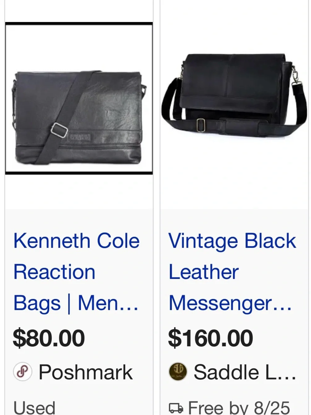 Kenneth Cole Black Pebbled Leather Messenger Computer Bag